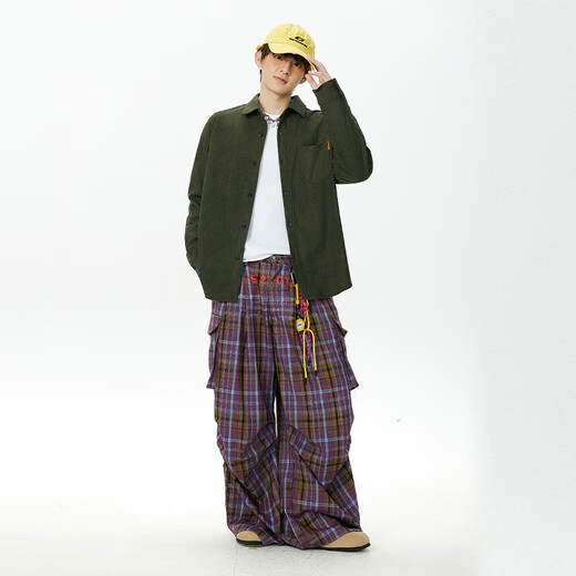 MINISO long-sleeved shirt men's corduroy autumn trend versatile breathable shirt simple style loose casual jacket men's coffee color (blank) XL 180 (weight 140-160Jin Jin is equal to about 0.5 kg)