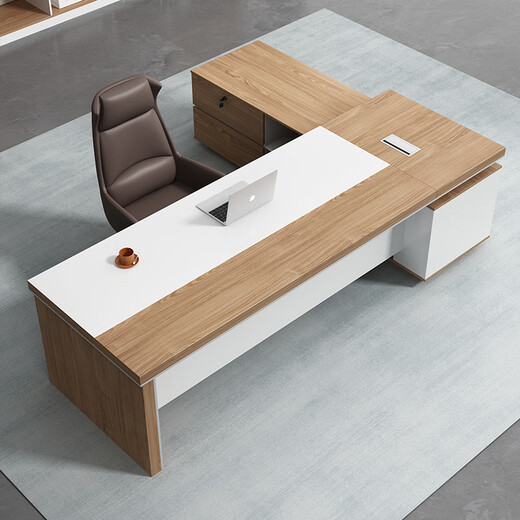 Shusheng boss table simple modern commercial office furniture Chinese style grand desk supervisor manager president chair combination table 1.6 boss table