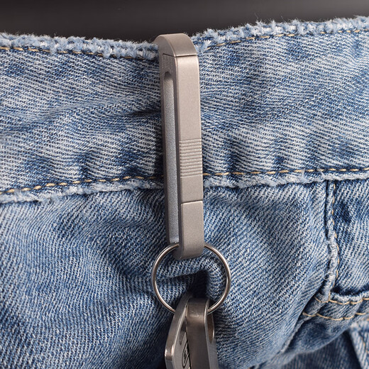 Aleación genuina de llavero de metal mechón de metal pantalones deportivos pantalones casuales jeans jeans elásticos curva reforzado anillo de aleación de titanio inoxidable