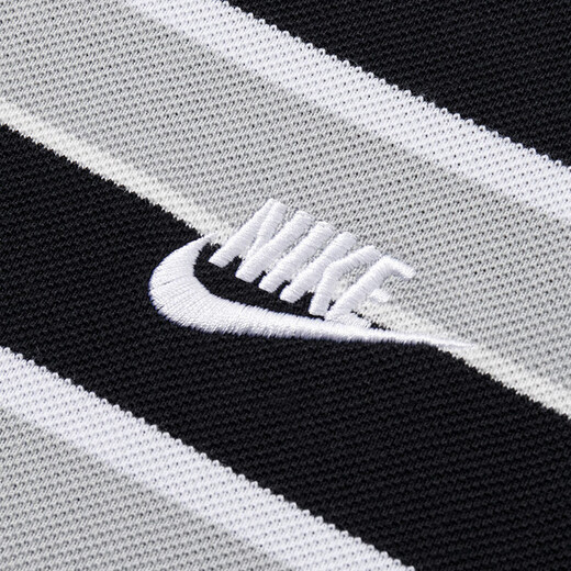 耐克（NIKE）男装 2025秋季新款运动服潮流时尚条纹短袖舒适透气翻领POLO衫 FN3897-010 M
