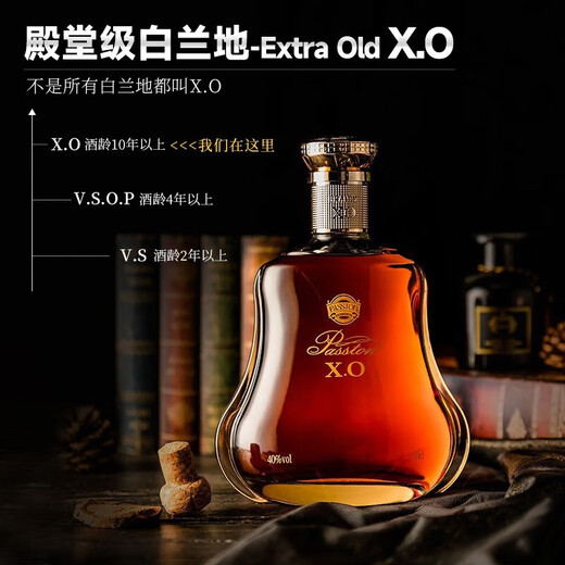 路易布兰登（LOUIS BRANDON）法国原酒进口洋酒40°烈酒XO白兰地调酒基酒整箱6瓶700mL*6