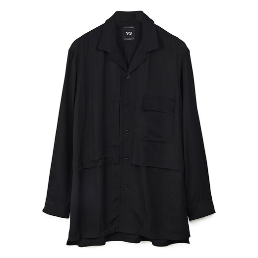 Y-3【出游必备】2025新款男士衬衫中长款休闲上衣52JD3524 黑色 S