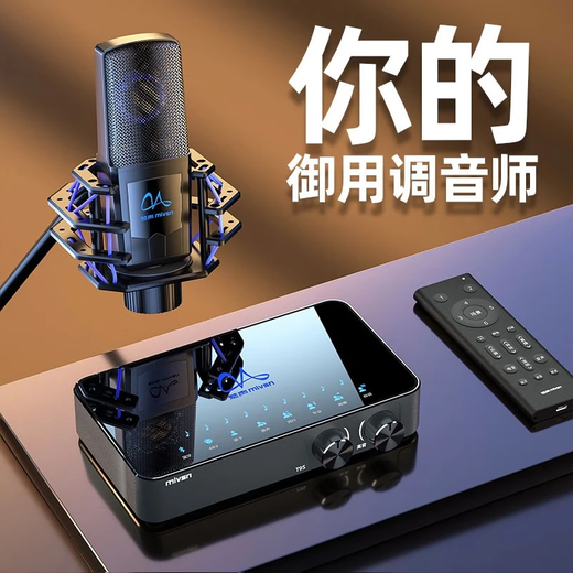 Meisheng T9S sound card live broadcast equipment full set of singing recording dubbing advanced professional set computer mobile phone karaoke microphone shouting wheat Douyin Kuaishou anchor delivery T9S (P2-standard configuration-ordinary condenser microphone)