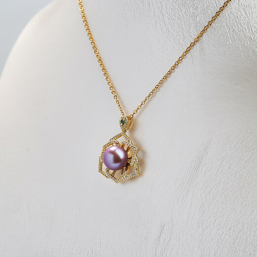 OLIVEIRA French Oliveira Purple Edison Freshwater Pearl Pendant Dream Catcher C1-2778-1