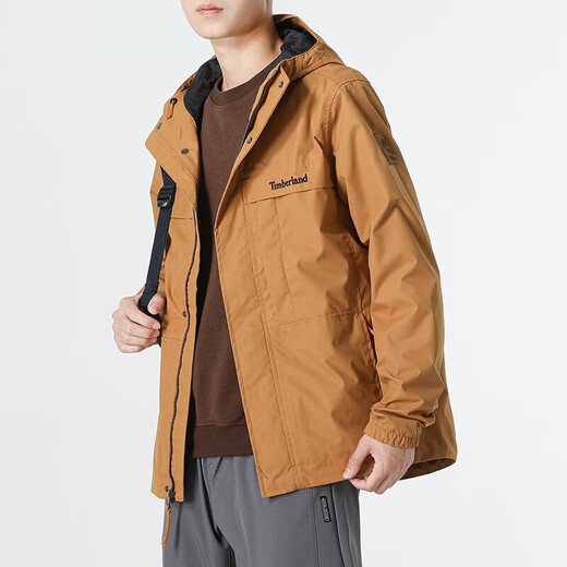 添柏岚（Timberland）冲锋衣男外套春夏新款户外徒步登山服防水透气硬壳工装夹克A695W A695WP47 小麦色 XS