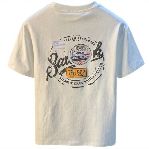 Футболка Jeep Spirit White For Men Summer New High-end Trend Trend Printed Fot Forted For Men American Light Luxury Comense Fot Forted Forteeded For Men Grey [JSW9906 Grey] XL подходит для 124-140JIN [Jin Equals 0,5 кг] Wear