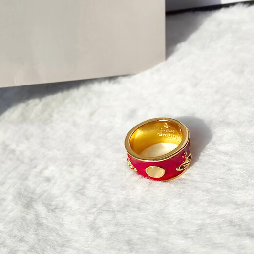 Vivienne Westwood Queen Mother West Authentic Wide Version Saturn Ring Queen Mother King Ring Red S