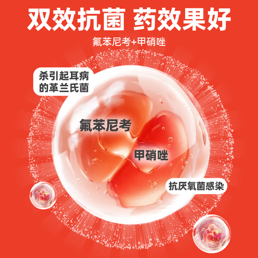 Dog Ear Mite Ear Drops Pet Ears Remove Mites Bacterial Fungal Infection Otitis Media Ear Cleansing Ear Cleansing Ear Soothing Antipruritic Sterilization Special Teddy Puppy Florfenicol Metronidazole Ear Drops 20ml/Bottle Universal for Cats and Dogs Veterinary Drug Level National Standard GMP Certification