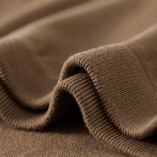 Shandubila Autumn and Winter Seiko 12-needle fashionable slit high-waisted woolen hip midi skirt, red coffee color M