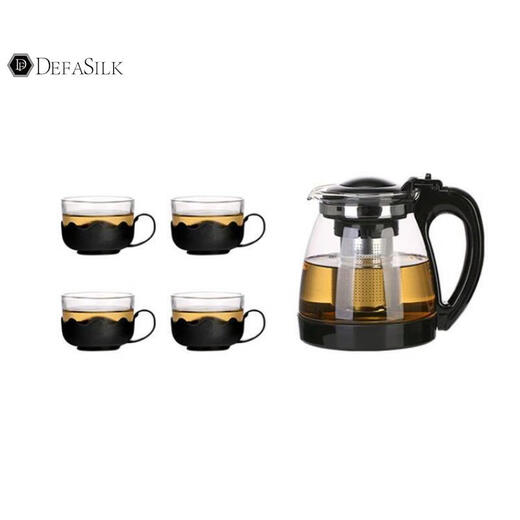 LNGA LANDGRE Germany imported quality glass teapot large capacity teapot teacup set with filter household high temperature resistant tea making single pot 2000ml