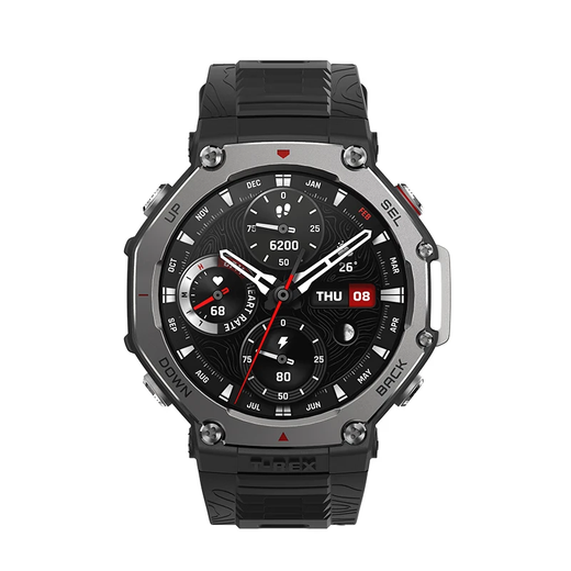 AMAZFIT【咨询领券】华米科技 T-Rex3 智能手表游泳跑步户外运动专业双频GPS六星定位轨迹导航100米防水 T-Rex 3 玄武黑