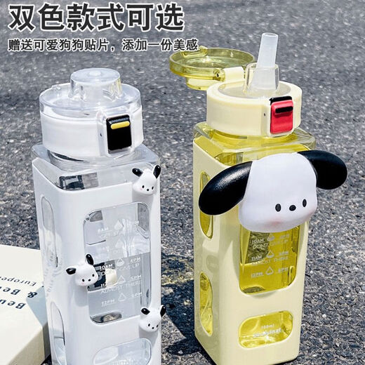 Fiyuega Sports Water Cup Large Capacity Fitness Water Cup Straw Cup High-Looking Portable Outdoor Water Cup Plastic Cup Bottle for Boys and Girls Food Grade 700ml No Patch