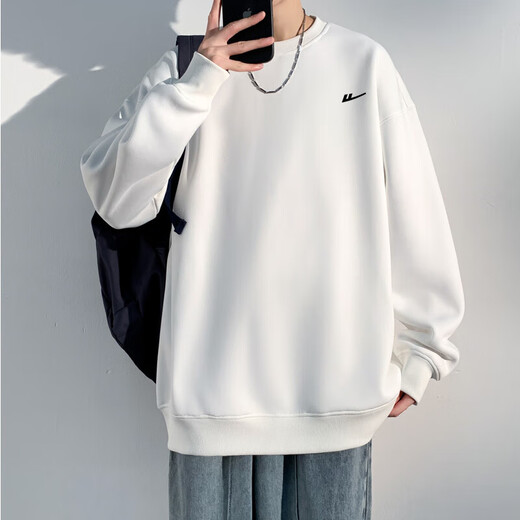 Warrior Sweatshirt men's spring and autumn long-sleeved T-shirt top casual T-shirt autumn casual clothes base shirt loose pure couple clothes LG-HL-B2-31-FKS691 black S (recommended 80-105 Jin [Jin equals 0.5 kg])
