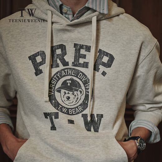 Teenie Weenie Bear Men's Hooded Sweatshirt 2025 Spring New American Fashion Loose Casual Top
