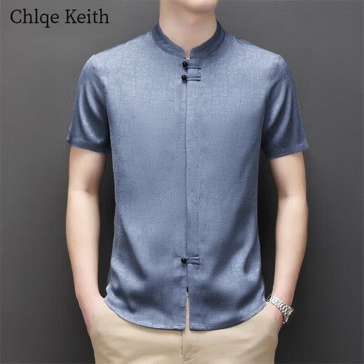 Chlqekeith Xi Schwiegervater kurzärmeliges Hemd Männer Hochzeitsvaters Outfit-Hemd mittlere Alterskleides Hochzeitskleid Hochzeitskleid 226D Red XL 115/175