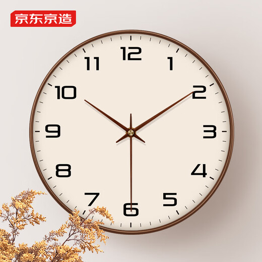 Made in Tokyo, Muyu series wall clock clock wall clock living room 2025 new electronic clock 30cm mocha brown