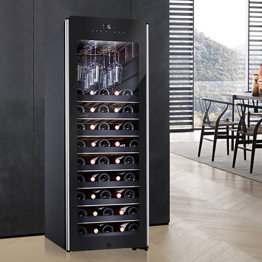 Vinocave red wine cabinet, home living room, four-season constant temperature wine cabinet, high-end atmospheric smart IoT air-cooled, frost-free, anti-condensation fog refrigerated household multi-functional moisturizing display cabinet, smart IoT + first-level energy efficiency 200L high-end series