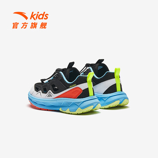 ANTA Children's Sandals Boys' Shoes 2026 Summer New Arrivals Strong Spring Outdoor Mountain Hiking Beach Shoes Frame Sports Shoes Black/Anta White-1 30