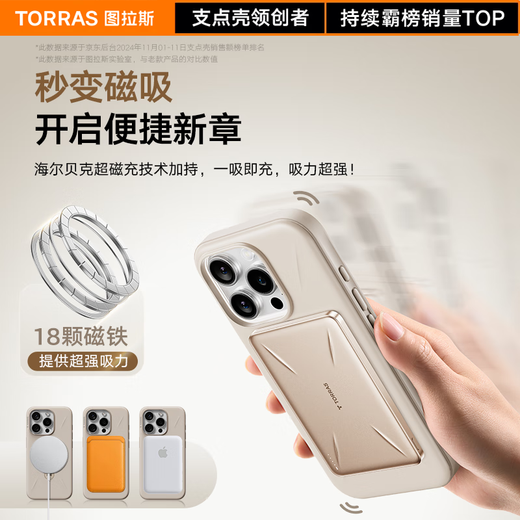 图拉斯支点壳QPro【高端时尚款丨相机按键全包】 适用苹果16promax手机壳iphone15pro旋转支架14磁吸防摔 【沙漠金】相机按键全包 【iPhone16ProMax】
