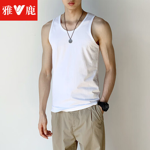 
Yalu 3-piece men's vest for men 100% pure cotton sports base sweat-absorbing trendy sleeveless sweat shirt men [black + white + gray]-pure cotton style 2XL Recommended 120-150Jin [Jin equals 0.5 kg]