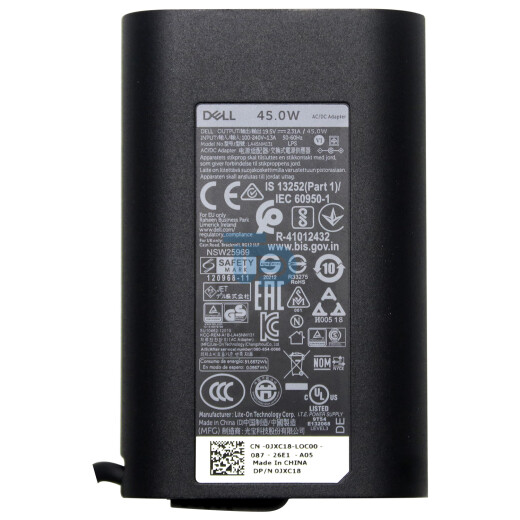 Cargador Dellxps 13 9360 9350 9343 9365 Adaptador 13 7373 7370 738 19.5v2.31a 45W 4.5 mm Interfaz de 4ta generación Lingyue/Latitud/Vost