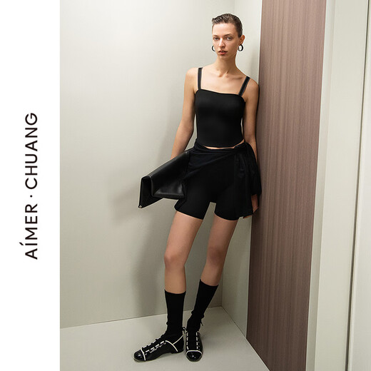 Aimuchuang Unterwäsche für Frauen Frühlings- und Sommerreinigung hohe Taillen kurze Beine Leggings Leggings CA731651 Schwarz 400 m 165
