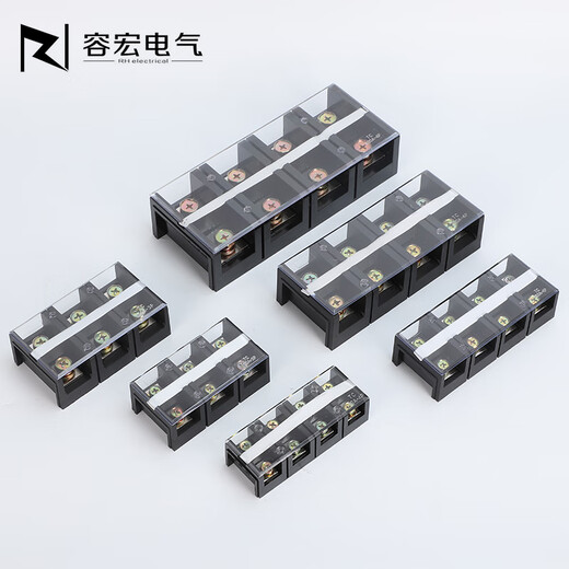 TC60/100/150/200/300/400A high current terminal block 2/3/4/5P copper terminals TC602/60A 2 positions
