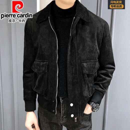Pierre Cardin Frühling und Herbst Retro Workwear Cord-Casual Jacket Herrenanzug Korean High-End Ins Slim Short Jacket Trend FBZX-6627 Khaki M.