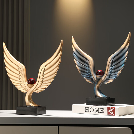 Die Flügel des Grand Plans sind mit Pengcheng Wanli Dekoriert. Neue chinesische Stil Wohnzimmer Weinschrank Leader Office Desktop Craft Geschenk Dapeng verbreitet seine Flügel (XYC197 Gold, Hongyunzhu)