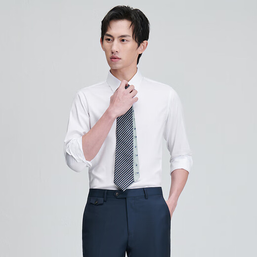 Angel Bird formal long-sleeved shirt men's business versatile shirt ivory 39(170/88)