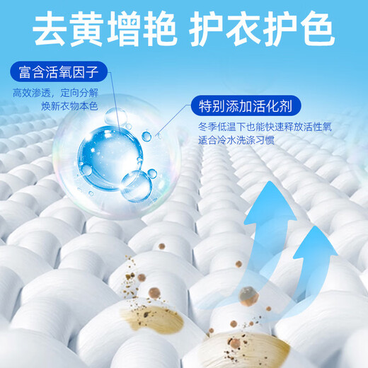 Vitality 28 explosive salt to remove stains, yellowing, whitening and decontamination, universal bubble powder for clothing, household activated oxygen washing powder 1.2kg*1 bottle of explosive salt