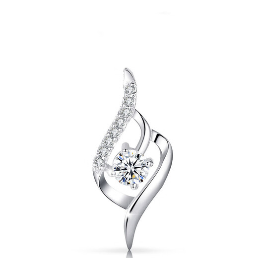 Fat Donglai same style platinum pendant without chain PT950pt950 women's diamond 18 versatile without chain single model 1 without chain