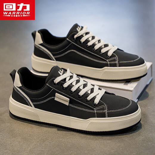 Warrior men's shoes classic retro sling shoes versatile fashion casual sneakers J403MJ black 43