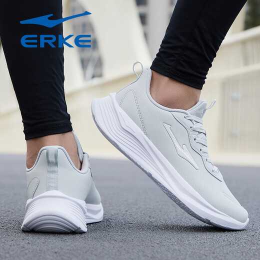 Hongxing Erke Men's Shoes Summer 2025 New Dad Soft Sole Sneakers Mesh Shoes Mesh Мужские кроссовки для мужской кроссовки дышащие повседневные туфли 3523 серо-белые и белые [водонепроницаемый верхний 3285 тот же стиль] 41 высокая стоимость