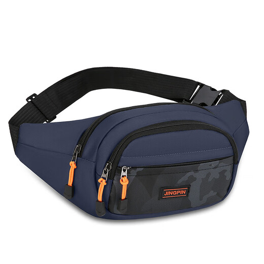 Belt bag men's multifunctional new sports mobile phone bag cashier bag running bag large capacity outdoor chest bag BJ680 black