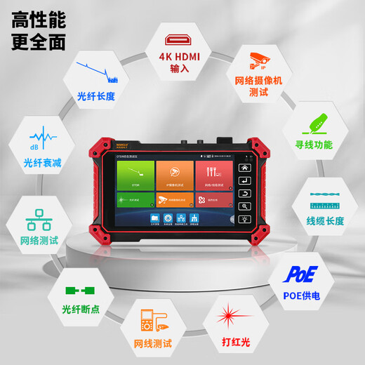 Netcom OTDR Engineering Bao MT-5300 multifunktionales 4K-High-Definition-Glasfaser-Erkennungsinstrument, Fehlerhaltepunkt, optisches Zeitbereichsreflektometer, Überwachung und Wartung, umfassender bandfähiger Lichttester