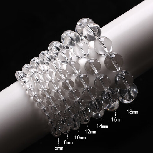 Shi Chuan Baishi Natural White Crystal Bracelet Men and Women Bracelet Crystal Buddha Beads Couple Bracelet Birthday Gift for the Year of the Life