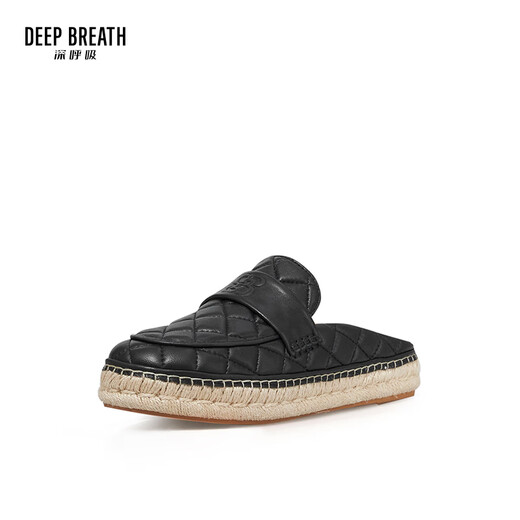 
DEEP BREATH Deep Breath Women's Shoes Casual Commuter Versatile Muller Slippers Fisherman's Shoes Women's AX11154 Black 39
