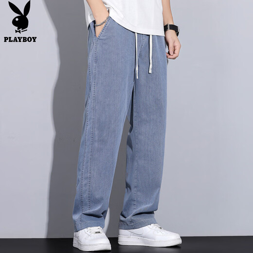 
Playboy (PLAYBOY) Jeans Men's Summer Pants Men's Casual Pants Men's Loose Straight Cool Wide Legs Men's Pants