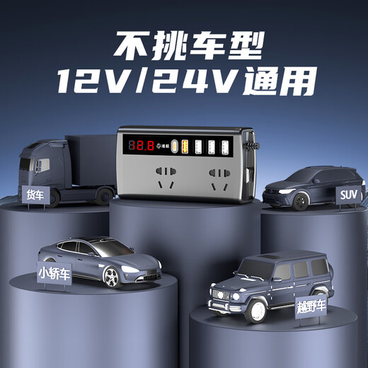 Zhunhang car inverter 12v24V to 220v high-power charging source cigarette lighter converter socket head fast charging
