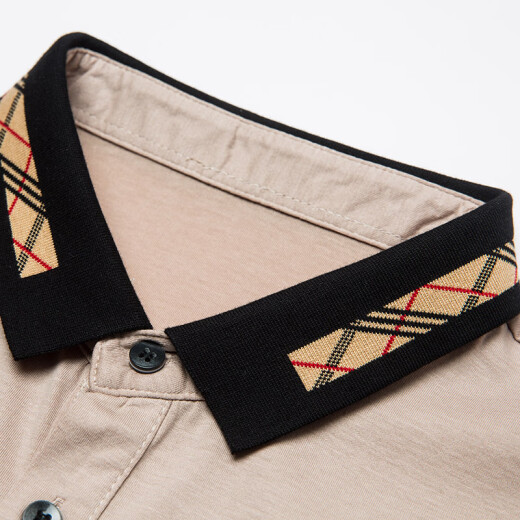 Armani Sand Seide Kurzarm T-Shirt Herren-Halbärmel-Top Sommereis. Seidenmode Polo-Hemd schwarz 1315 L 170 Empfohlen 120-140jin [Jin ist gleich 0,5 kg]