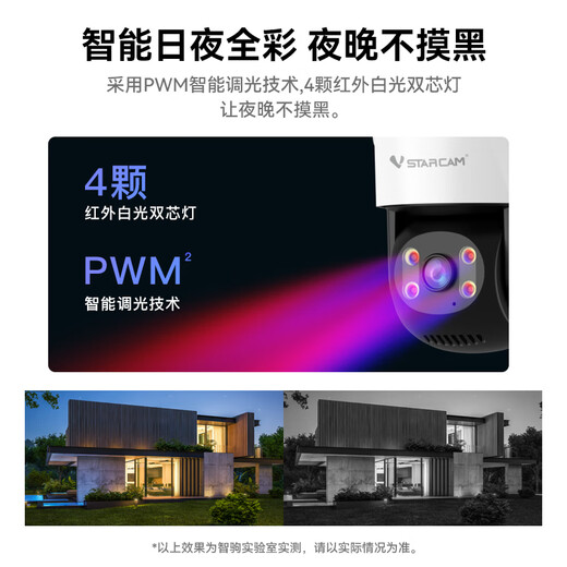 Visidakang Rural Home Yard Mobiltelefon Fernbedienungsmonitor 360 Kein toter Winkel mit Nachtsicht Panorama View Dialog High Definition Überwachung der Wasserdichte drahtlose Kamera Out