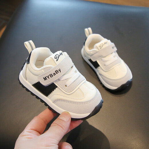 JOYNCLEON Baby Toddler Shoes 2025 Spring and Autumn Soft Sole Anti-Slip 1-3 Years Old Infant Shoes Children's Casual Shoes Comfortable Sports Shoes Black Size 19