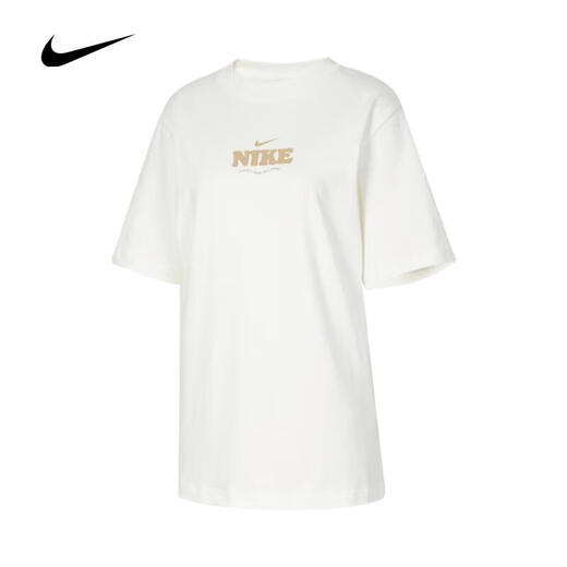 Nike (Nike) Coton Pure Coton à manches courtes lettre anglaise d'anglais imprimer le cou rond T-shirt violet filles décontractées Half Half manche HF6180-133 / Brave Confession / Bold Love S / 155 / 80A