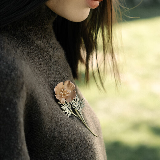 Michael Michaud German Light Luxury Jewelry Hualingcao Jewelry Gold and Silver Brooch Pin Literary Retro Elegant Anniversary Gift Brooch (5786)