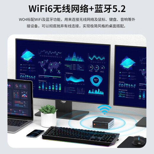 Panlei mini host new product AMD Ryzen 5500U/5700U/5600H/7640HS mini host Game office design high-performance desktop computer host Ryzen R5-5500U/16G D4/512G