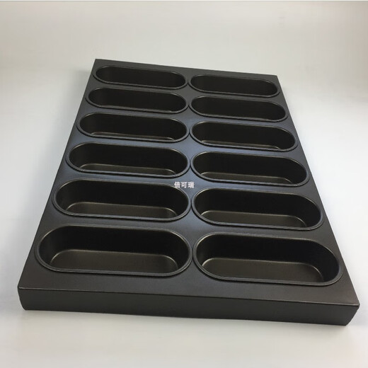 科至途定制商用鸡蛋烤盘MY12401热狗模具烤盘 12连长条面包不粘烤盘