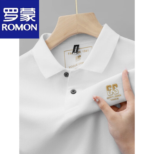 Lomon Summer New Pure Cotton Men's Short Sleeve POLO Shirt Embroidered Lapel T-shirt Versatile Half-Sleeve Men's Clothing 6628 Purple [Main Picture] XL 52 [Suggested 140-160Jin [Jin equals 0.5 kg]]
