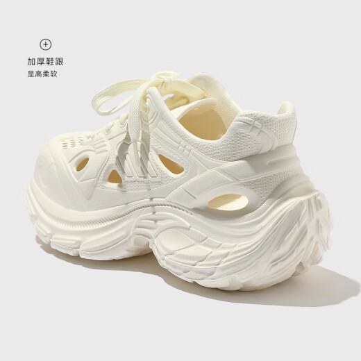 Les chaussures de trou d'épaisses semelles de Shangfen semesent pour les usures d'été pour hommes anti-glissement anti-odor sandals de plage de plage de plage pour hommes, blanc 42 taille positive (longueur intérieure 260 mm)