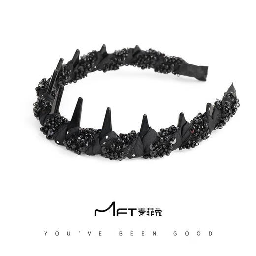 McPhee Tulan Yiyi Louis star headband hand-beaded zigzag autumn and winter fashion headband high skull